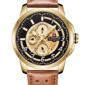 zegarek męski naviforce - nf9142 (zn087c) gold/br. + box