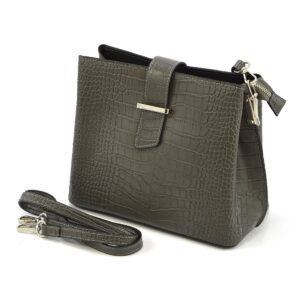 torebka skórzana vp927k szary