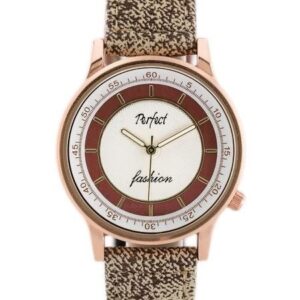 zegarek damski perfect a379 - beige/brown (zp826b)