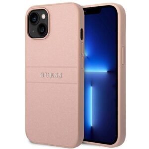 guess guhcp14mpsasbpi iphone 14 plus 6,7" różowy/pink saffiano strap