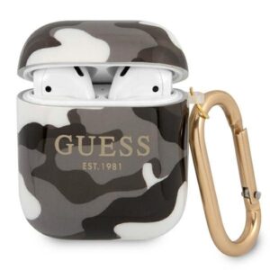 guess gua2ucamg airpods cover czarny/black camo collection