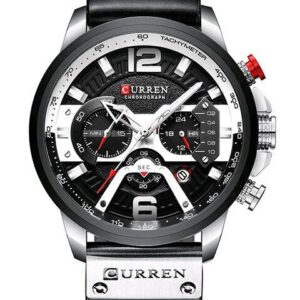 zegarek męski curren 8329 (zc027a) - chronograf + box