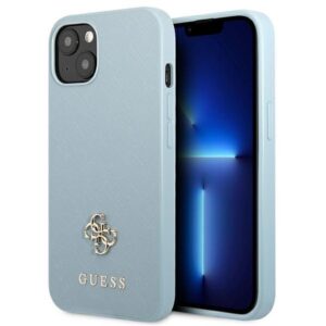 guess guhcp13mps4mb iphone 13 6,1" niebieski/blue hardcase saffiano 4g small metal logo