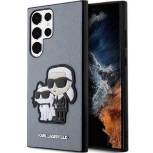 karl lagerfeld klhcs23lsankcpg s23 ultra s918 hardcase szary/grey saffiano karl & choupette
