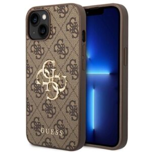 guess guhcp14m4gmgbr iphone 14 plus 6,7" brązowy/brown hardcase 4g big metal logo