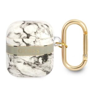 guess gua2hchmag airpods cover szary/grey marble strap collection