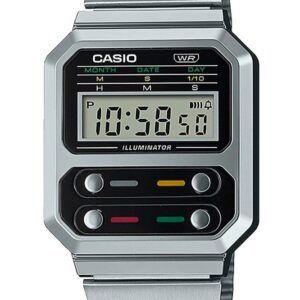 zegarek marki casio model a100we kolor szary. akcesoria dla obu płci. sezon: cały rok