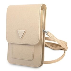 guess torebka guwbsatmlg beżowy/beige saffiano triangle