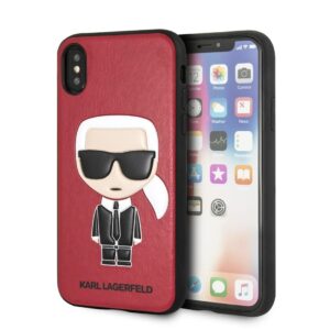 karl lagerfeld klhcpxikpure iphone x/xs hardcase czerwony/red ikonic karl fullbody