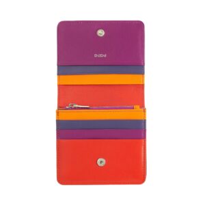 dudu ladies card purse small wallets for women in genuine leather colored 8 card slots inner zipper coin pocket