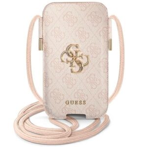 guess torebka guphl4gmgpi 6,7" różowy/pink hardcase 4g big metal logo