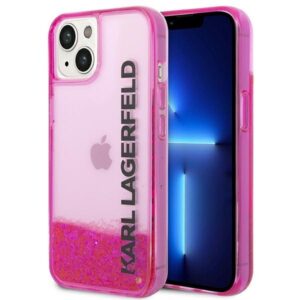 karl lagerfeld klhcp14mlckvf iphone 14 plus 6,7" różowy/pink hardcase liquid glitter elong