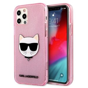 karl lagerfeld klhcp12lchtuglp iphone 12 pro max 6,7" różowy/pink hardcase glitter choupette