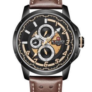 zegarek męski naviforce nf9142 (zn087b) black/br. + box