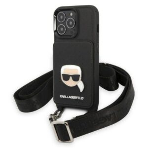 karl lagerfeld klhcp13lsakhpk iphone 13 pro / 13 6,1" hardcase saffiano metal karl head