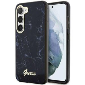 guess guhcs23spcumak s23 s911 czarny/black hardcase marble