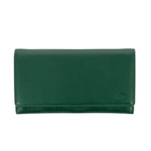 nuvola pelle womens wallet for ladies purse in genuine nappa leather with button 11 card slot and zipper pockets