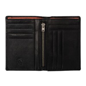 nuvola pelle leather wallet for men minimalist slim bifold card document holder with inner zip