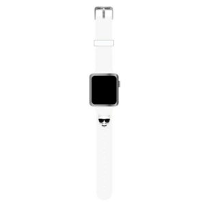 karl lagerfeld pasek klawmslcw apple watch 38/40/41mm biały/white strap silicone choupette heads