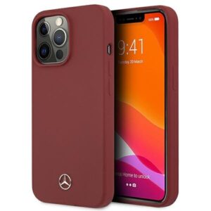 mercedes mehcp13lsilre iphone 13 pro / 13 6,1" czerwony/red hardcase silicone line