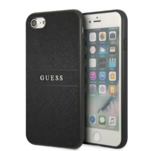 guess guhci8psasbbk iphone 7/8 / se 2020 / se 2022 czarny/black saffiano strap