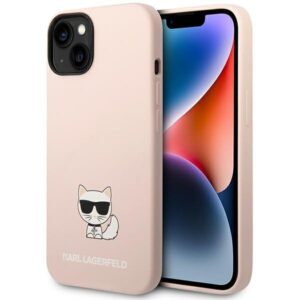 karl lagerfeld klhcp14sslctpi iphone 14 6,1" hardcase jasnoróżowy/light pink silicone choupette body