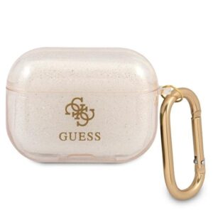 guess guapucg4gd airpods pro cover złoty/gold glitter collection