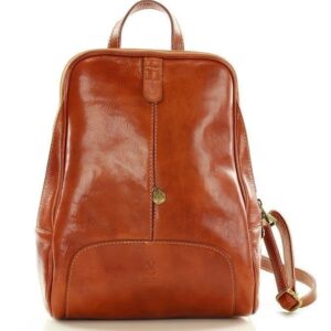 plecak skórzany włoski mazzini - capri camel