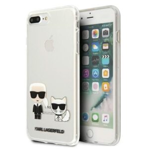 karl lagerfeld klhci8lcktr iphone 7/8 plus hardcase transparent karl & choupette