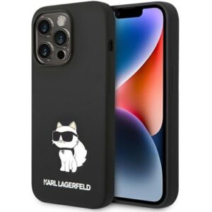 karl lagerfeld klhmp14lsnchbck iphone 14 pro 6,1" hardcase czarny/black silicone choupette magsafe
