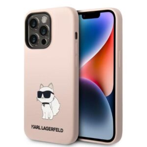 karl lagerfeld klhcp14lsnchbcp iphone 14 pro 6,1" hardcase różowy/pink silicone choupette