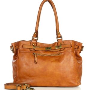 legendarna torba skórzana aktówka biznesowa handmade bag - marco mazzini brąz camel