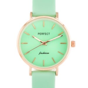 zegarek damski perfect a0359 - zielony / rosegold (zp841e)