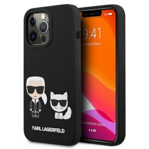 karl lagerfeld klhcp13xsskck iphone 13 pro max 6,7" hardcase czarny/black silicone karl & choupette