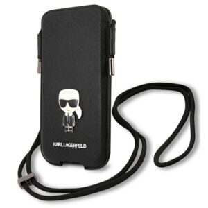 karl lagerfeld torebka klhcp12lophkmk 6,7" czarny/black hardcase saffiano ikonik kar
`s