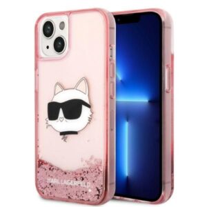 karl lagerfeld klhcp14mlnchcp iphone 14 plus 6,7" różowy/pink hardcase glitter choupette head