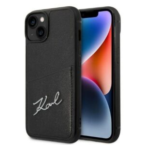 karl lagerfeld klhcp14scssk iphone 14 6,1" hardcase czarny/black signature logo cardslot