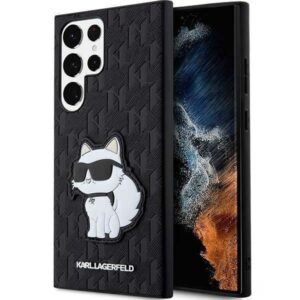 karl lagerfeld klhcs23lsaklhcpk s23 ultra s918 hardcase czarny/black saffiano monogram choupette