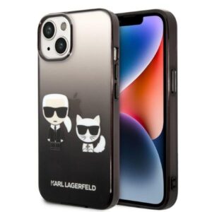 karl lagerfeld klhcp14mtgkck iphone 14 plus 6,7" hardcase czarny/black gradient ikonik karl & choupette