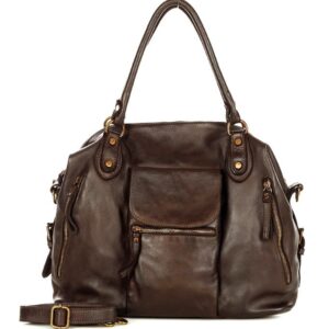 torba biznesowa bowling retro bag skórzana - marco mazzini czekoladowy brąz