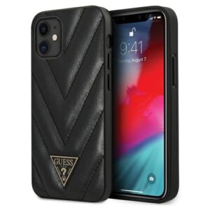guess guhcp12spuvqtmlbk iphone 12 mini 5,4" czarny/black hardcase v-quilted collection