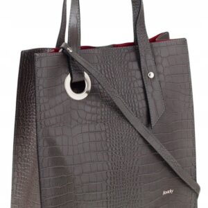 stylowy, prostokątny shopper damski skóra naturalna krokodyl rovicky