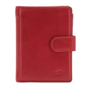 nuvola pelle small leather purse for women multi compartment wallet with snap coin pocket and 11 card slots