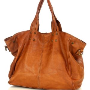 marco mazzini torebka designerska shopper bag vera pelle skóra brąz karmel