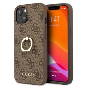 guess guhcp13s4gmrbr iphone 13 mini 5,4" brązowy/brown hardcase 4g with ring stand