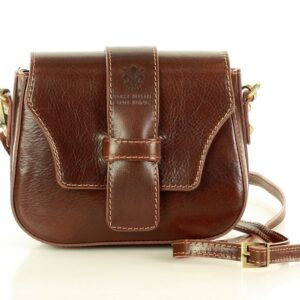 torebka skórzana crossbody bag mazzini verona - brąz