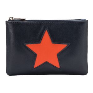 dudu mini clutch bag purse wallet for women in leather with star and zip for keys makeup smartphone