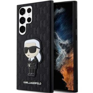 karl lagerfeld klhcs23lsaklhkpk s23 ultra s918 hardcase czarny/black saffiano monogram ikonik