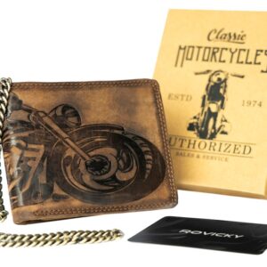 skórzany męski portfel classic motorcycles n992c-vin-s