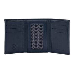 nuvola pelle minimalistyczny portfel męski trifold w skórze z 6 miejscami na karty kredytowe, banknoty i okienkiem id